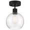 Access Lighting Port Nine Burgundy, Burgundy LED SemiFlush, Matte Black Finish, Seeded Glass 63148LEDDLP-MBL/SDG - alternate 1